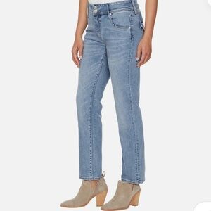 Hudson Women's Mid-Rise Slim Straight Leg Jeans Icy Blue Size 16 NWT